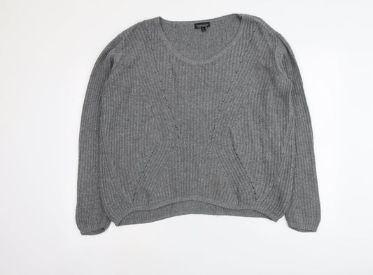 Womens UK Size 8 Topshop Grey Pullover Jumper