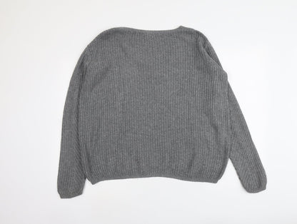 Womens UK Size 8 Topshop Grey Pullover Jumper