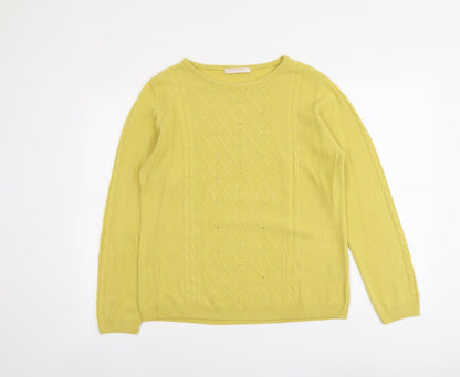 Womens UK Size XL Anna Rose Yellow Pullover Jumper