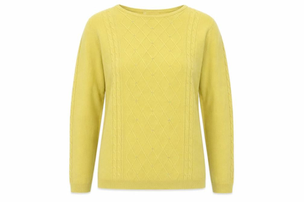 Womens UK Size XL Anna Rose Yellow Pullover Jumper