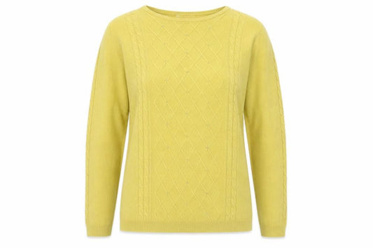 Womens UK Size XL Anna Rose Yellow Pullover Jumper