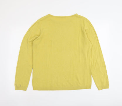 Womens UK Size XL Anna Rose Yellow Pullover Jumper