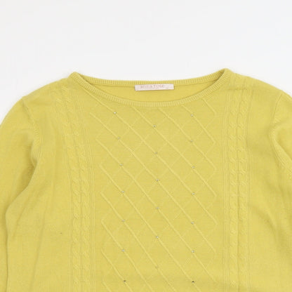 Womens UK Size XL Anna Rose Yellow Pullover Jumper