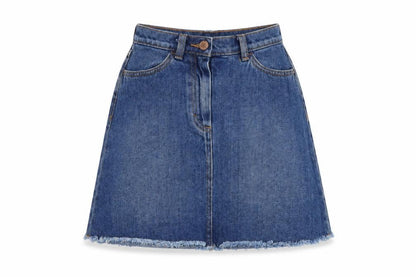 Womens UK Size 6 Monki A-Line Denim Skirt