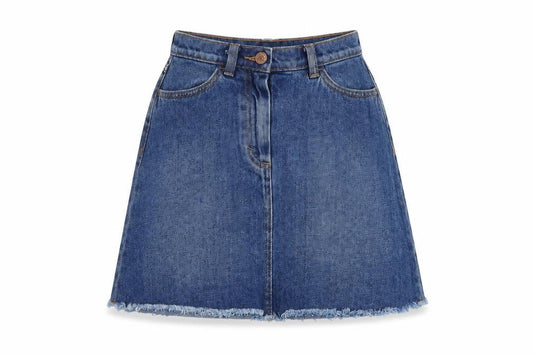 Womens UK Size 6 Monki A-Line Denim Skirt