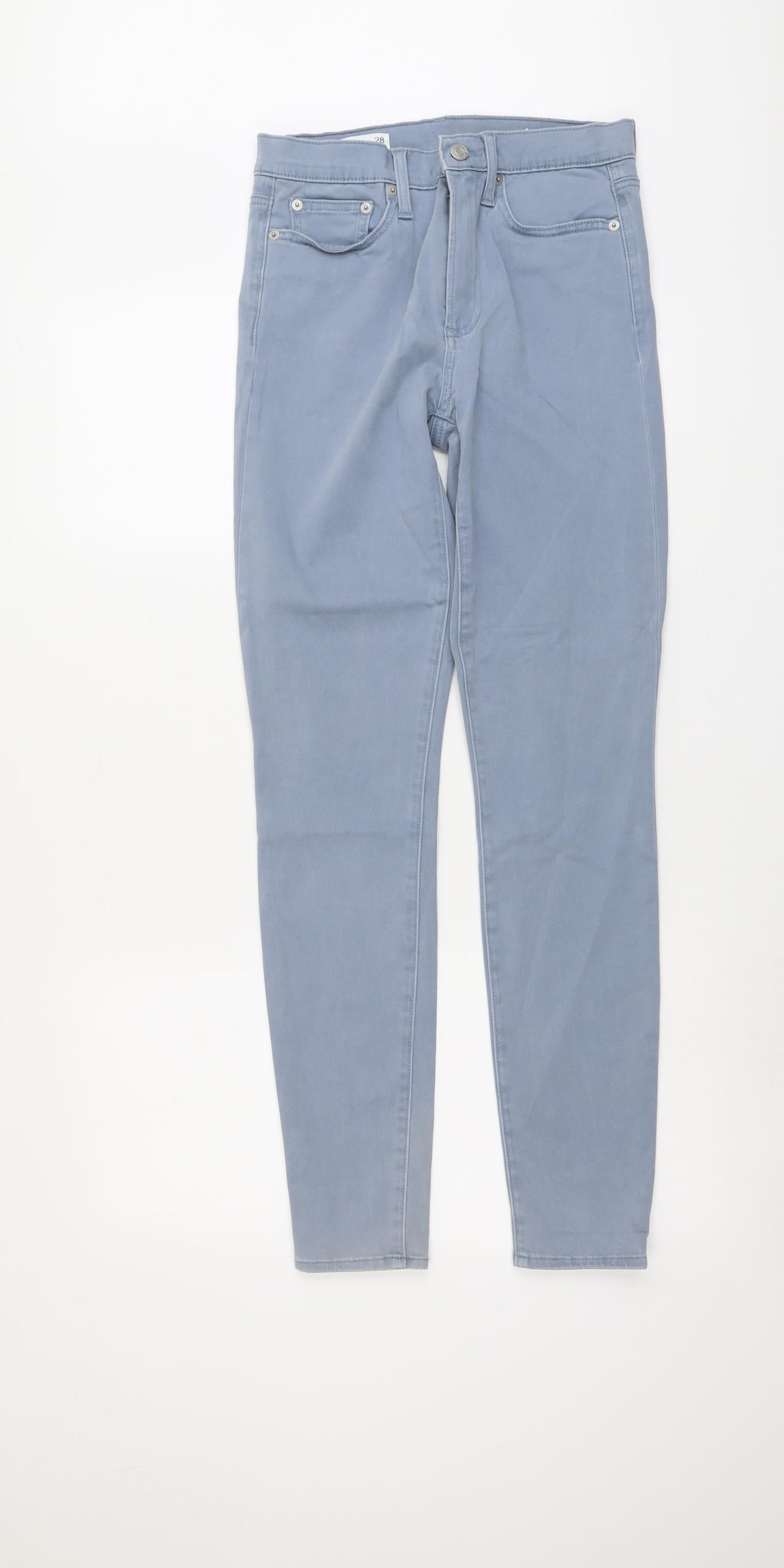 Gap Womens Blue Cotton Skinny Jeans Size 28 in L30 in Regular Button