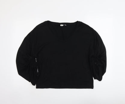 Gap Womens Black Round Neck Acrylic Pullover Jumper Size S