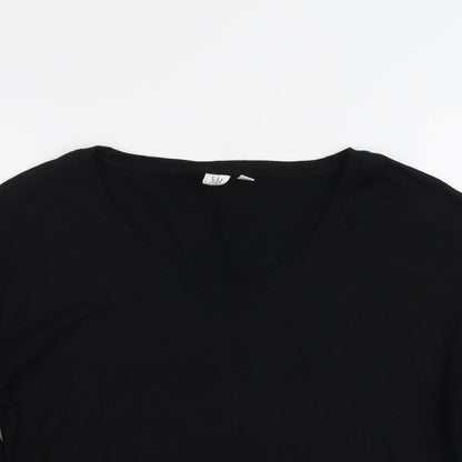 Gap Womens Black Round Neck Acrylic Pullover Jumper Size S