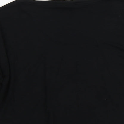 Gap Womens Black Round Neck Acrylic Pullover Jumper Size S