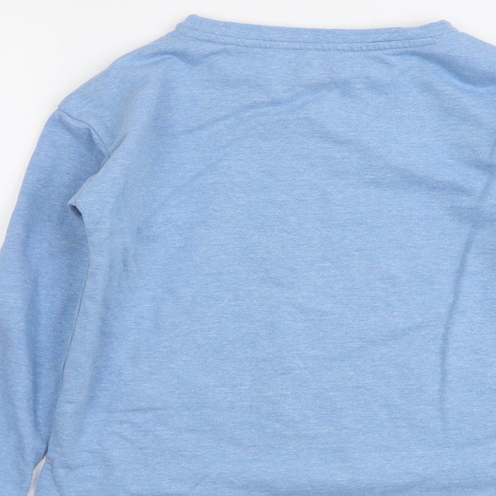 Lily&Dan Girls Blue Cotton Basic T-Shirt Size 9-10 Years Round Neck Pullover - Soul Mate Forever