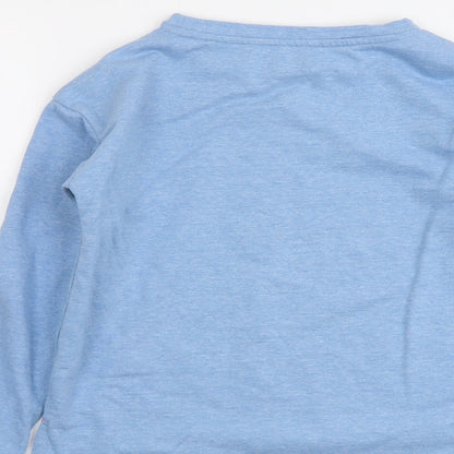 Lily&Dan Girls Blue Cotton Basic T-Shirt Size 9-10 Years Round Neck Pullover - Soul Mate Forever