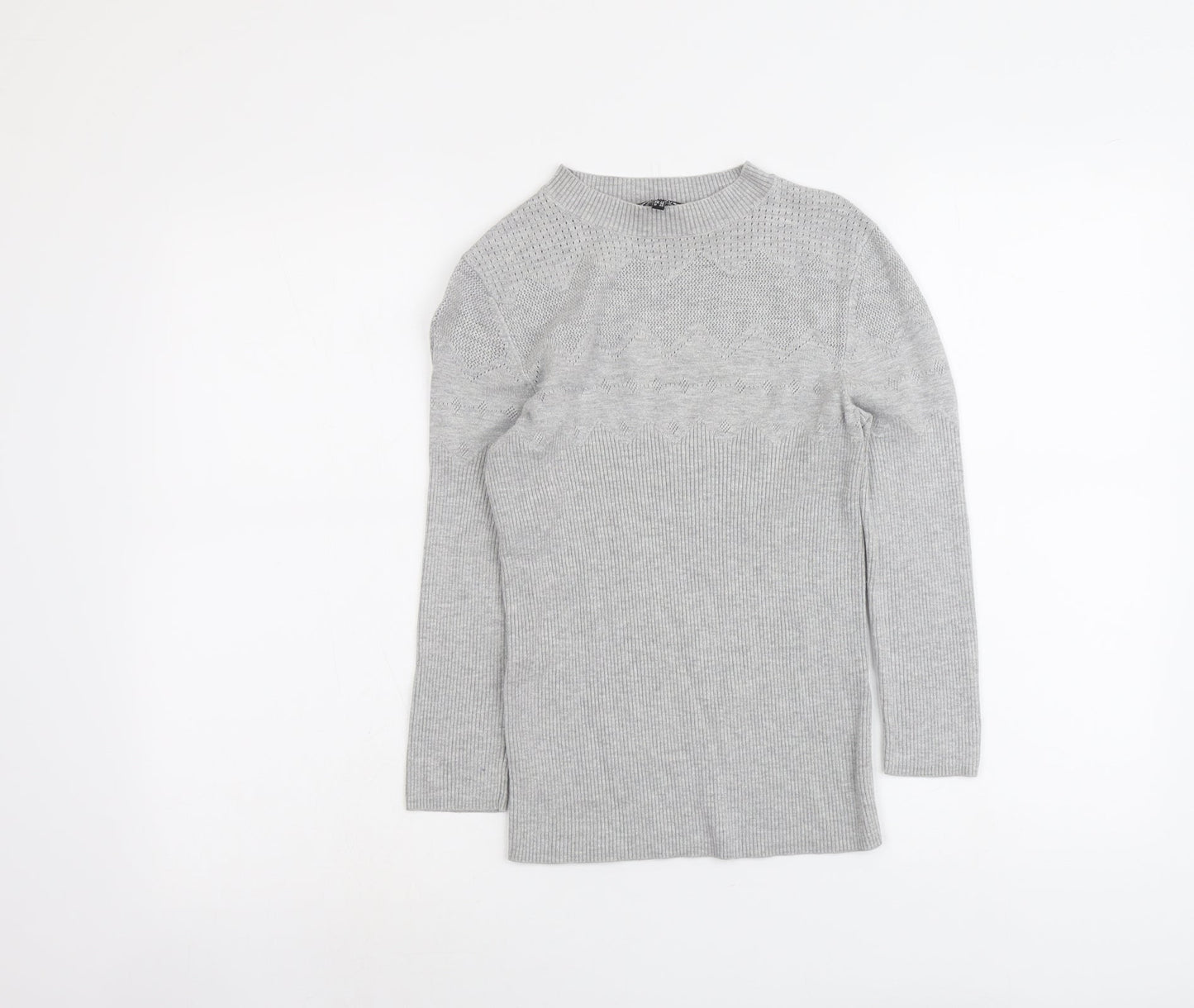 Womens UK Size 12 Warehouse Grey Pullover Jumper