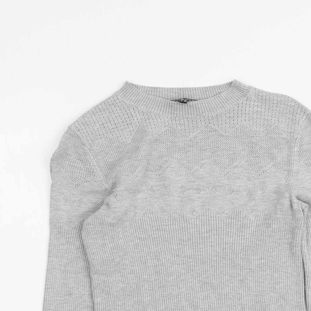 Womens UK Size 12 Warehouse Grey Pullover Jumper
