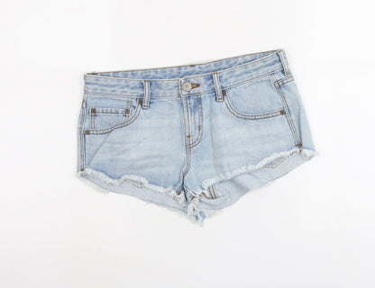 BDG Womens Blue Cotton Cut-Off Shorts Size 30 in L3 in Regular Button