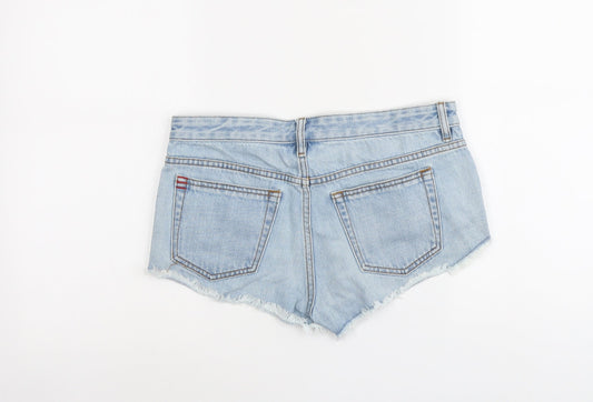 BDG Womens Blue Cotton Cut-Off Shorts Size 30 in L3 in Regular Button