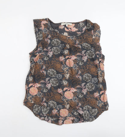 Womens UK Size 10 NEXT Grey Basic Blouse