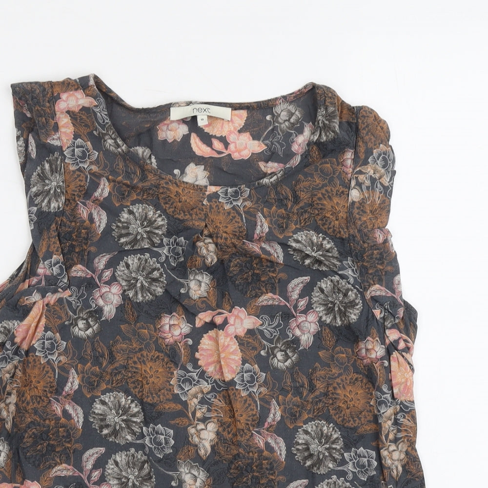 Womens UK Size 10 NEXT Grey Basic Blouse
