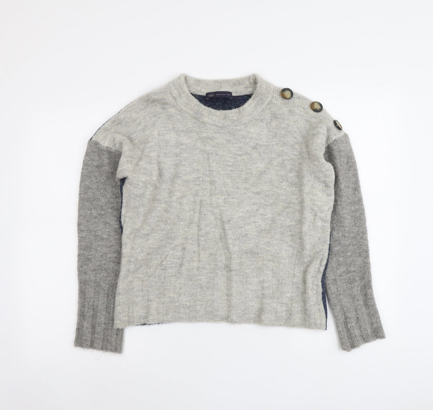 Womens UK Size M Marks and Spencer Grey Pullover Jumper