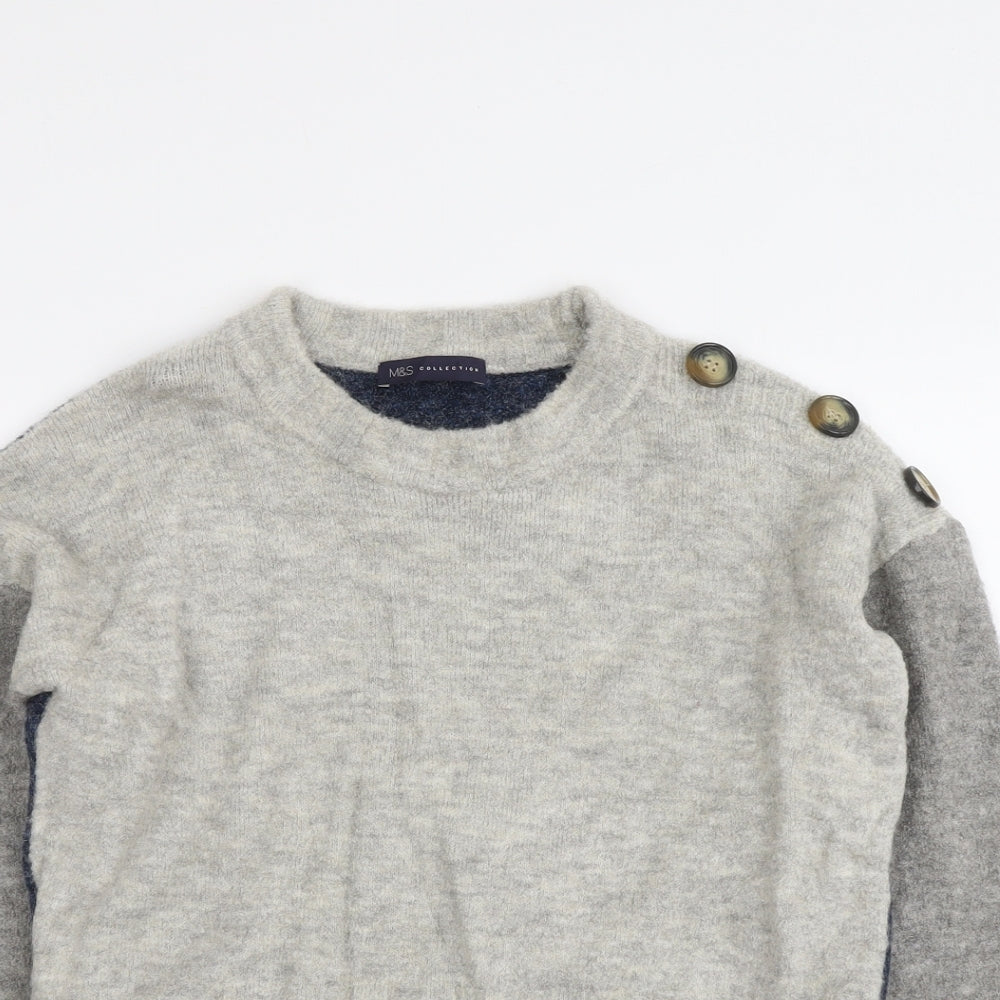 Womens UK Size M Marks and Spencer Grey Pullover Jumper