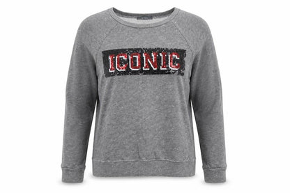 Womens UK Size L Bershka Grey Pullover Sweatshirt