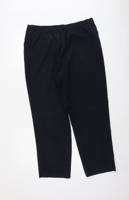 Womens UK Size 16 Marks and Spencer Regular Fit Carrot Blue Trousers