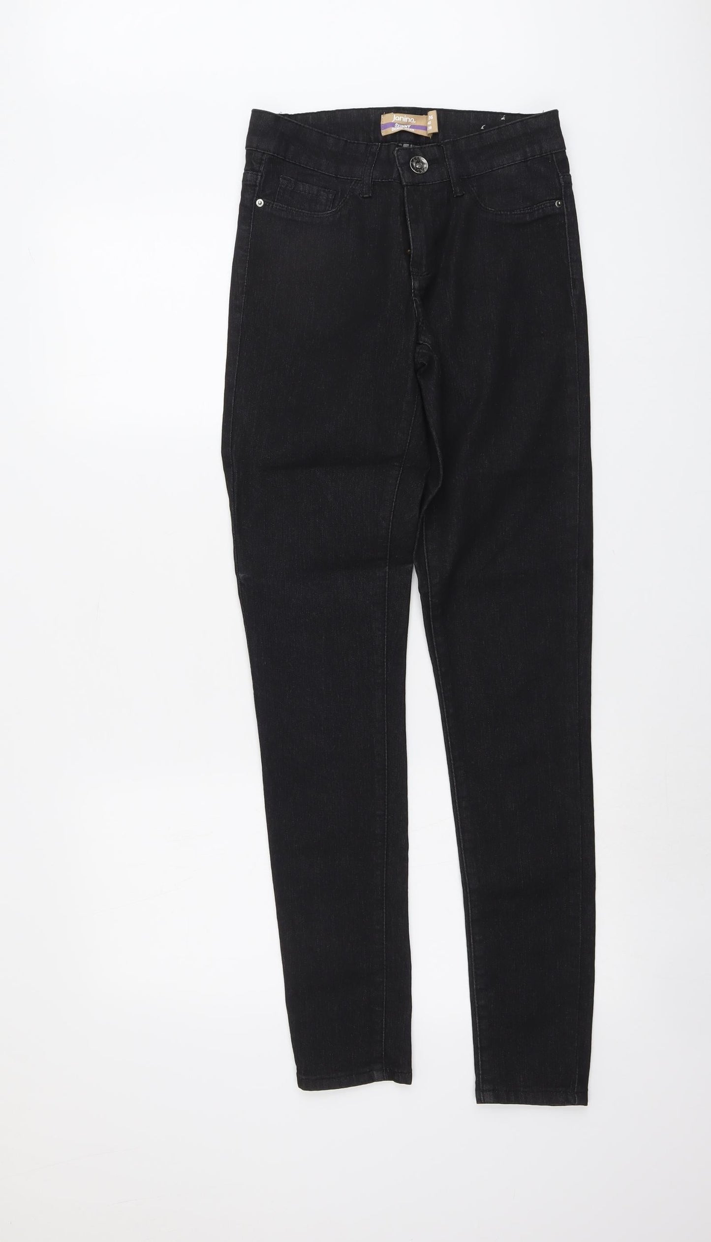 Womens UK Size 8 Janina Regular Fit Skinny Black Jeans