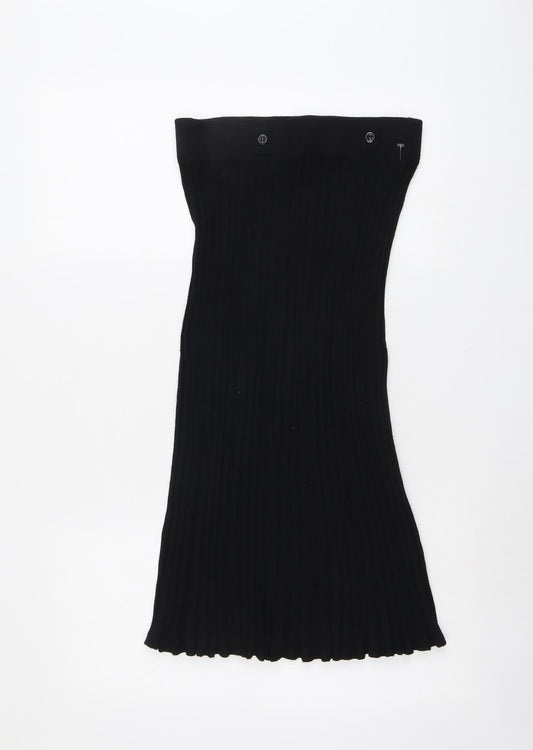 Marks and Spencer Womens Black Viscose Bandage Skirt Size 10