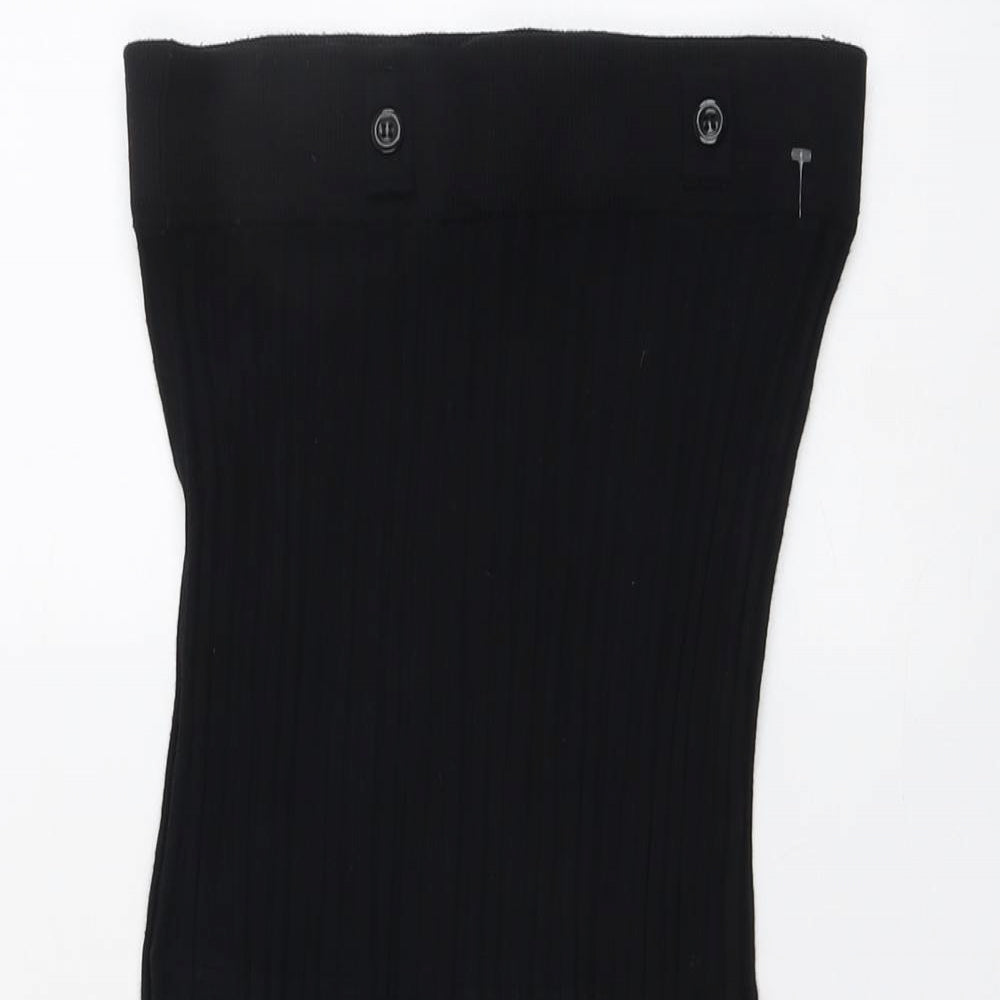 Marks and Spencer Womens Black Viscose Bandage Skirt Size 10
