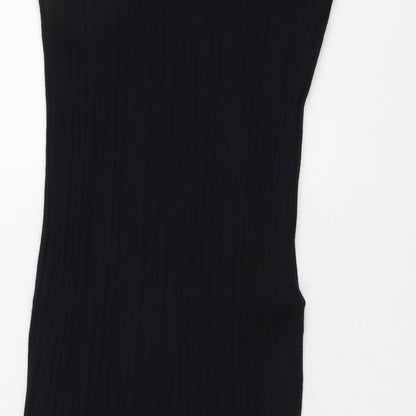 Marks and Spencer Womens Black Viscose Bandage Skirt Size 10