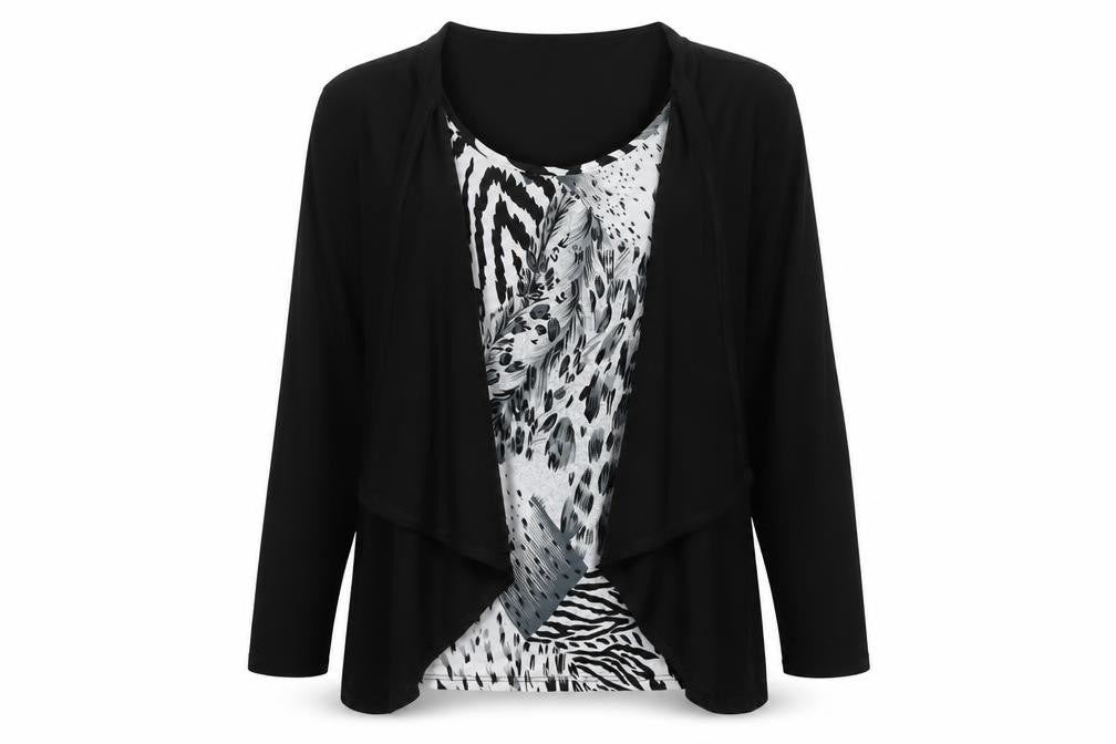 Womens UK Size L Saloos Black Basic Blouse
