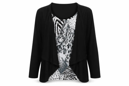 Womens UK Size L Saloos Black Basic Blouse