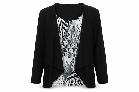 Womens UK Size L Saloos Black Basic Blouse