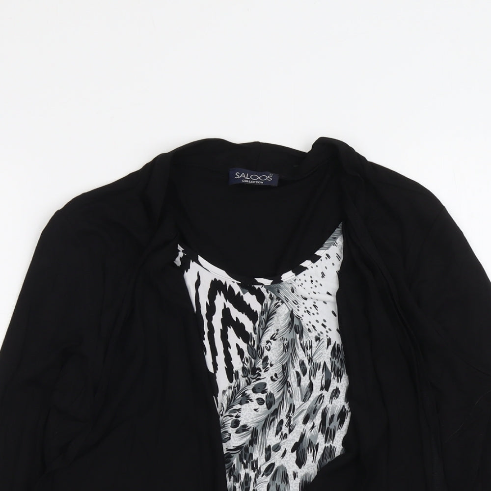 Womens UK Size L Saloos Black Basic Blouse