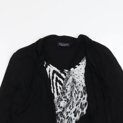 Womens UK Size L Saloos Black Basic Blouse
