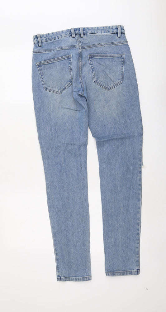 NEXT Mens Blue Cotton Skinny Jeans Size 28 in L31 in Regular Button