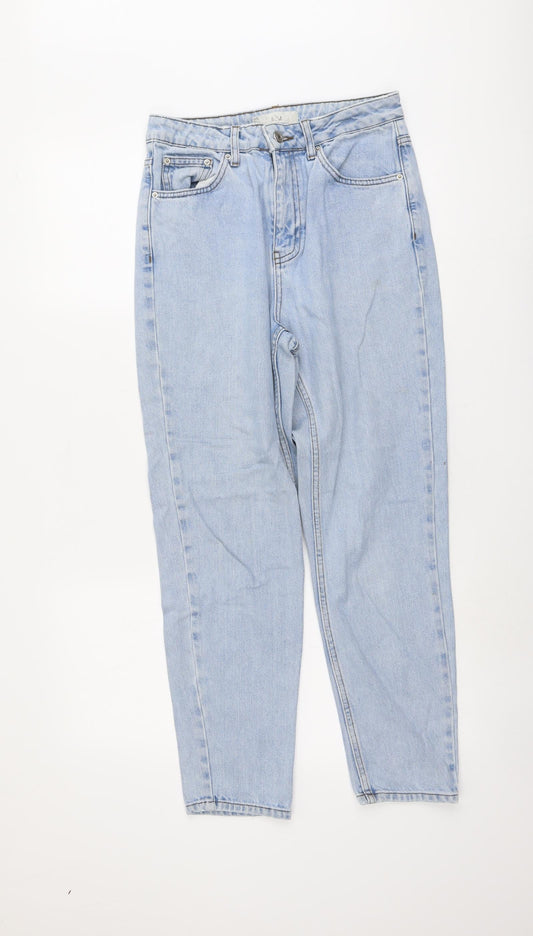 Topshop Womens Blue Cotton Straight Jeans Size 26 in L27 in Regular Button