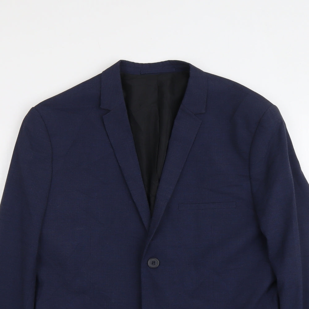 Mens UK Size M H&M Regular Blue Suit Jacket