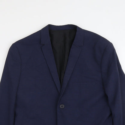 Mens UK Size M H&M Regular Blue Suit Jacket