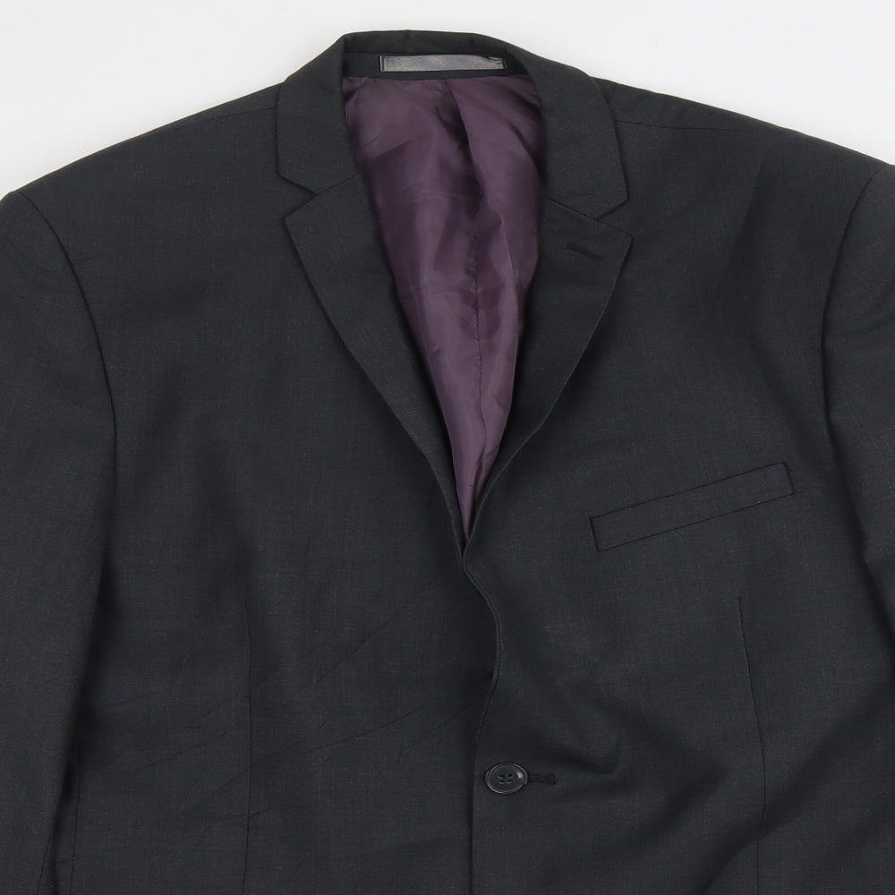 Mens UK Size M Red Herring Regular Grey Suit Jacket