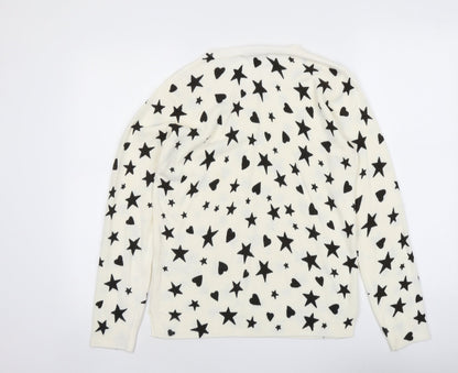 Womens UK Size 12 Marks and Spencer Ivory Pullover Jumper