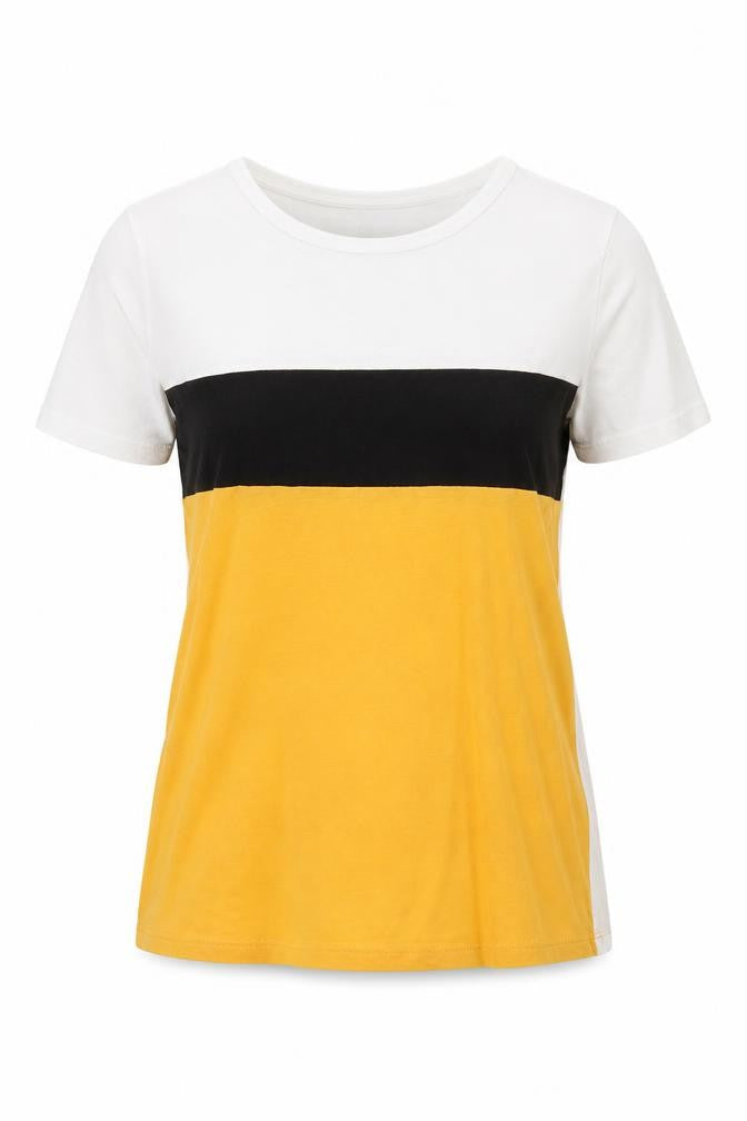 Womens UK Size 6 New Look Multicoloured Basic T-Shirt