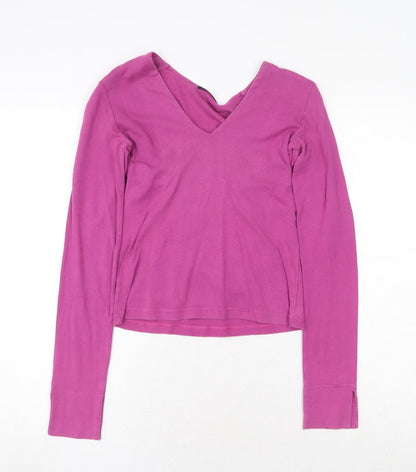 Womens UK Size M Sisley Purple Pullover Jumper