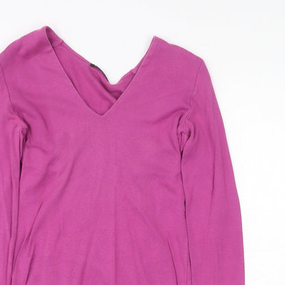 Womens UK Size M Sisley Purple Pullover Jumper