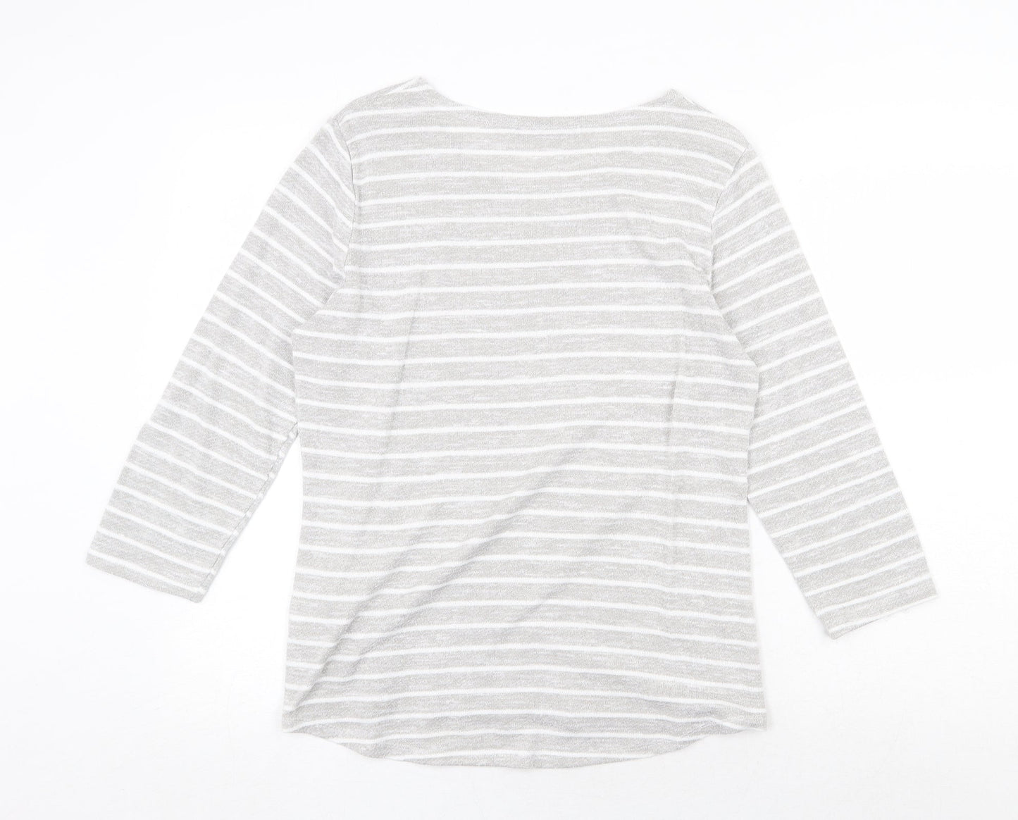 Womens UK Size L Jessica Graaf Grey Jersey T-Shirt