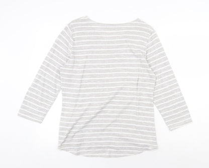 Womens UK Size L Jessica Graaf Grey Jersey T-Shirt