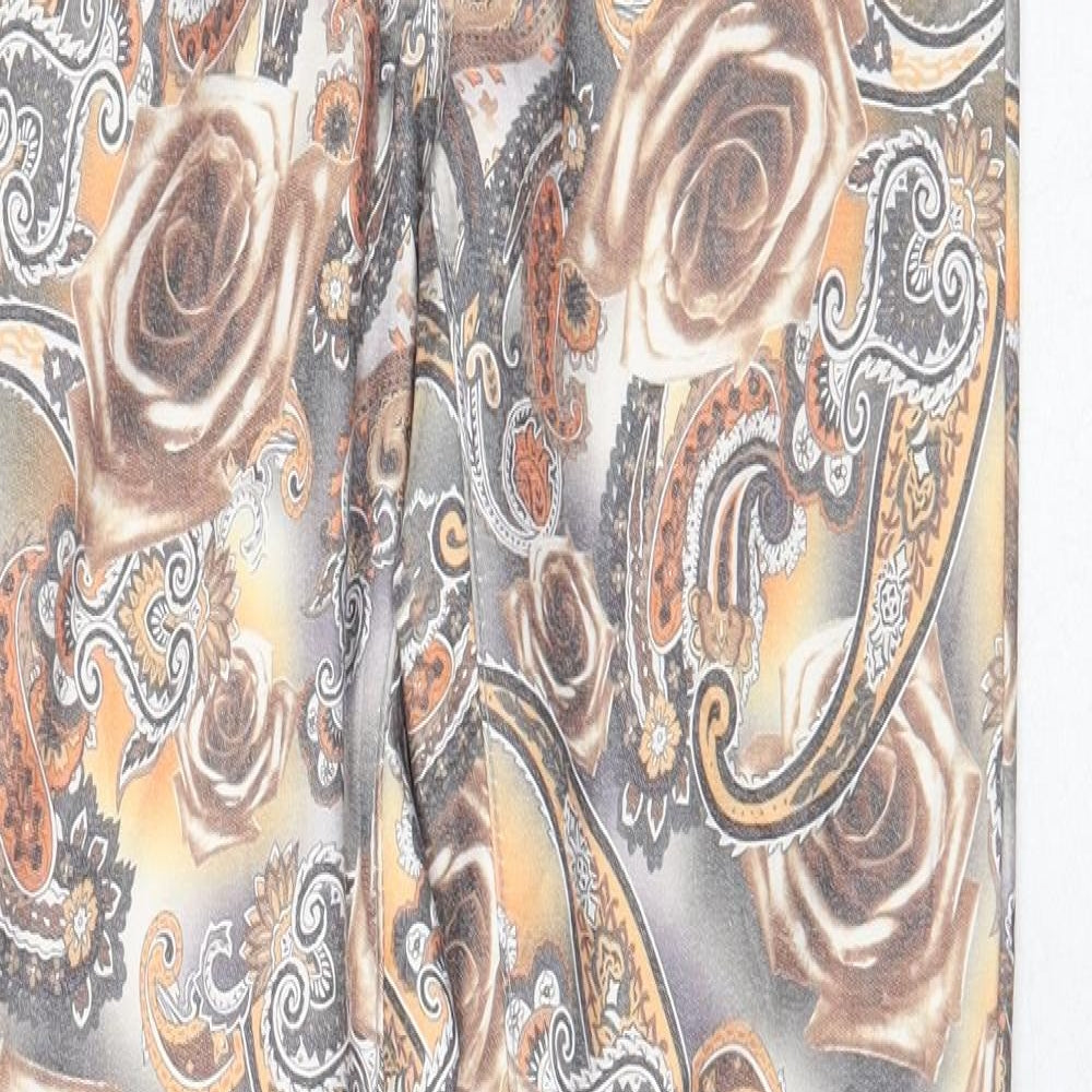 Elegants Deluxe Womens Multicoloured Geometric Cotton Skinny Jeans Size S Regular