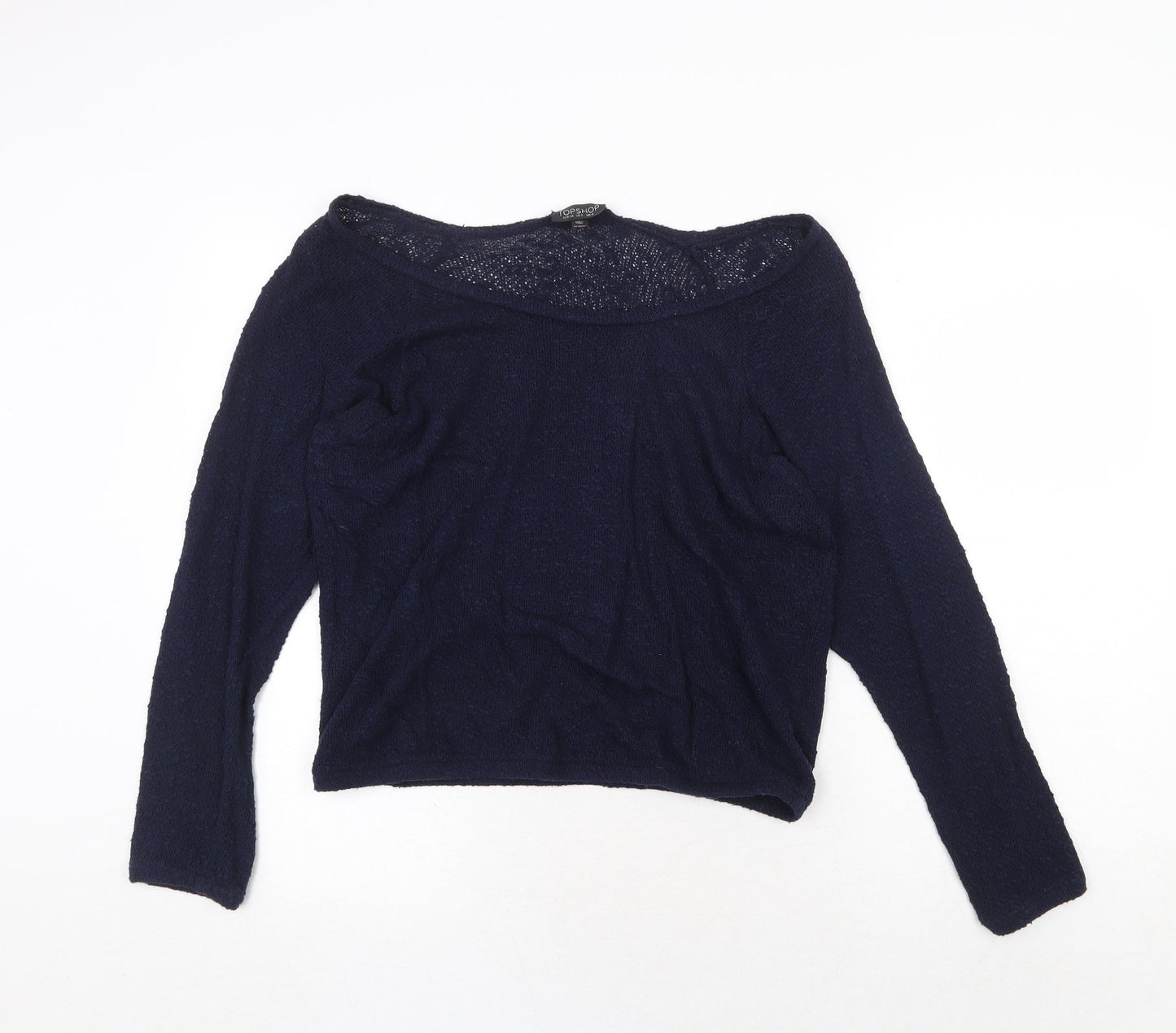 Womens UK Size 6 Topshop Blue Pullover Jumper