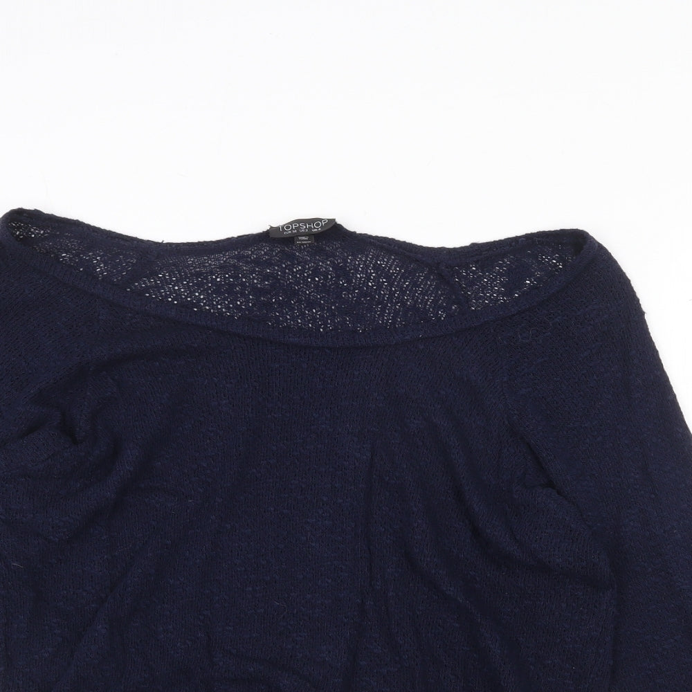 Womens UK Size 6 Topshop Blue Pullover Jumper
