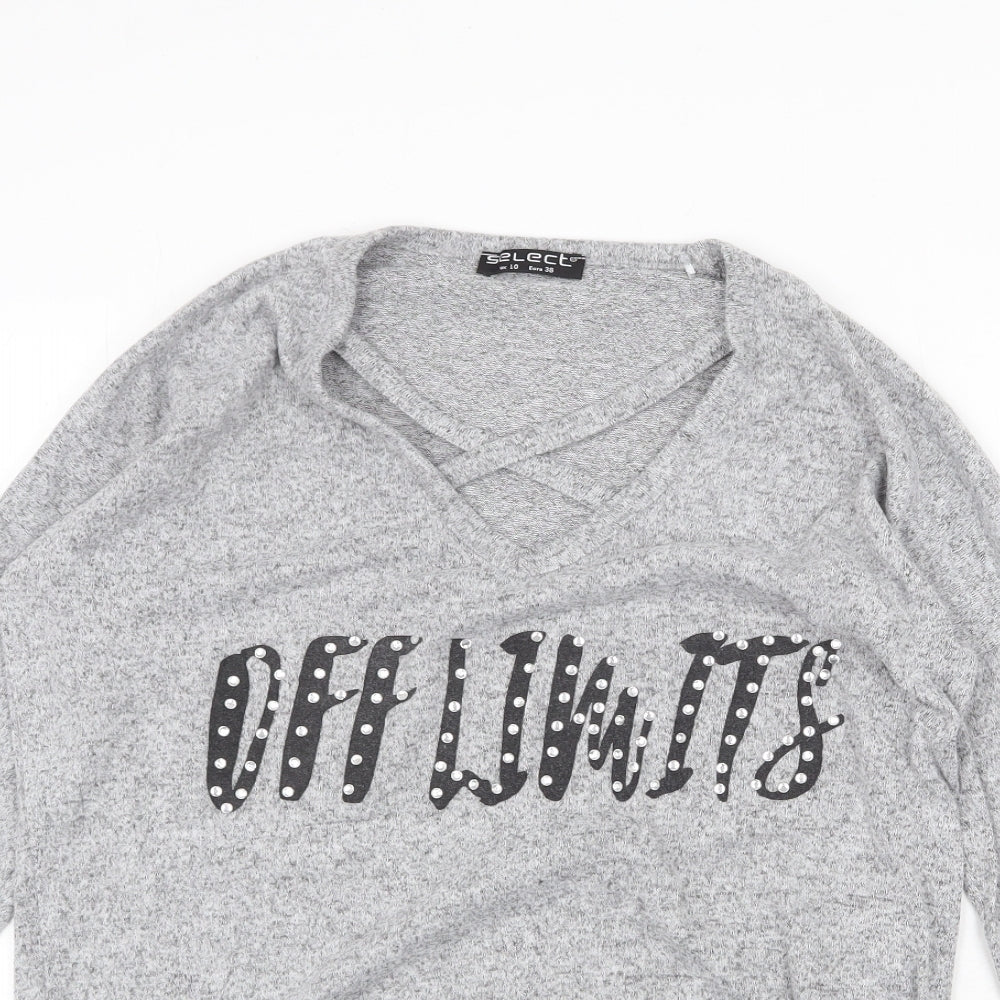 Womens UK Size 10 Select Grey Pullover Jumper