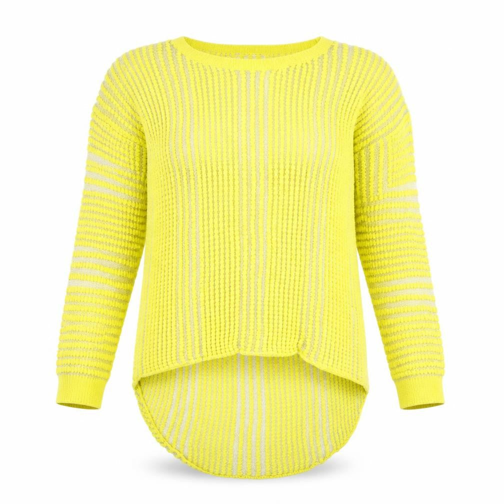 Womens UK Size 8 OPUS Yellow Pullover Jumper